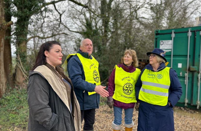 Meeting the Rotary Club of Stamford to plant trees